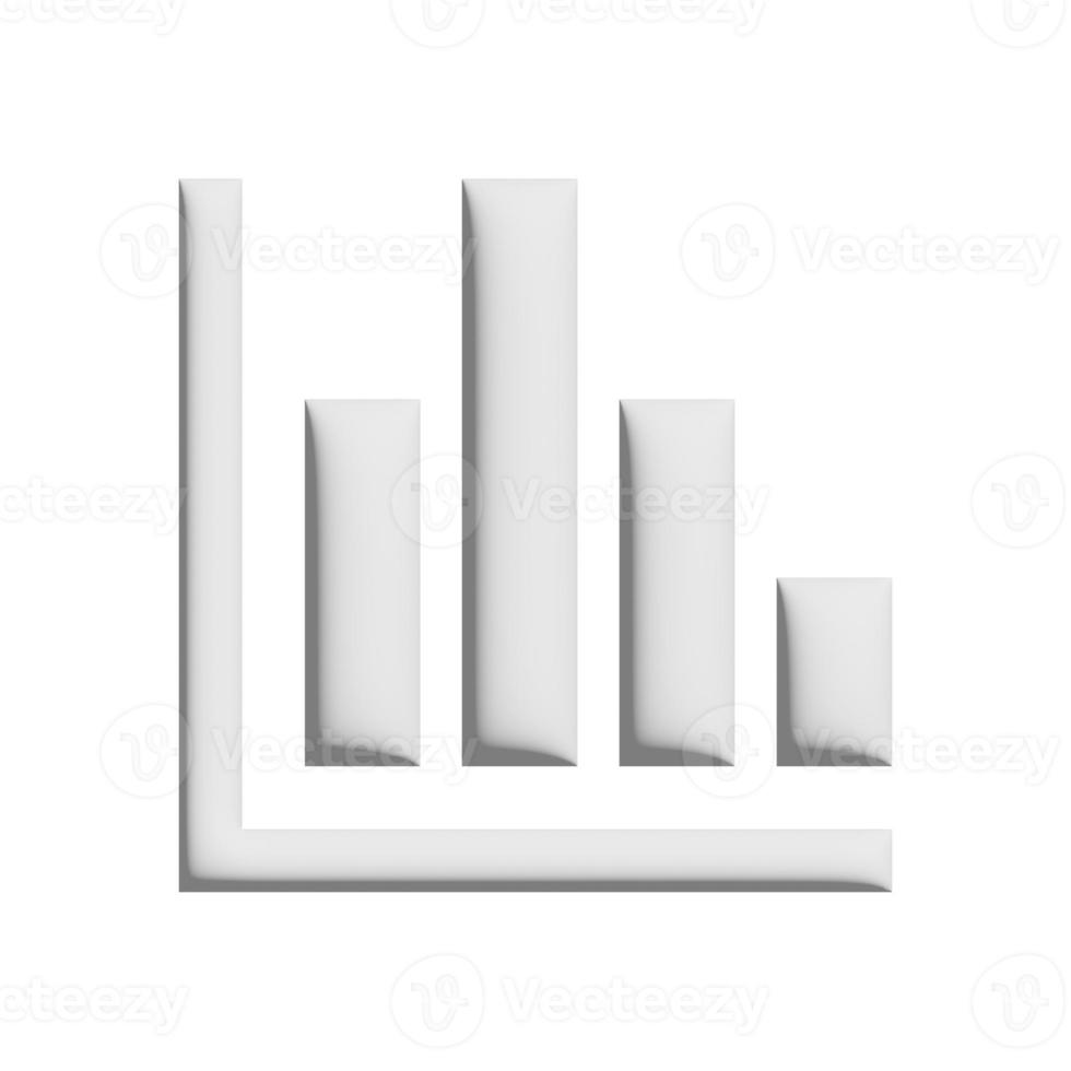 ,bar chart icon 3d design for application and website presentation photo