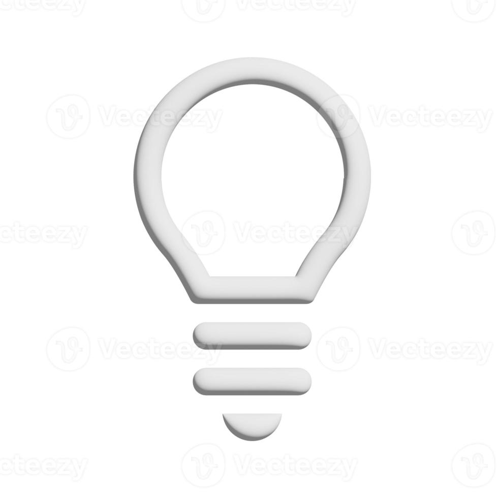 Idea icon 3d design for application and website presentation photo