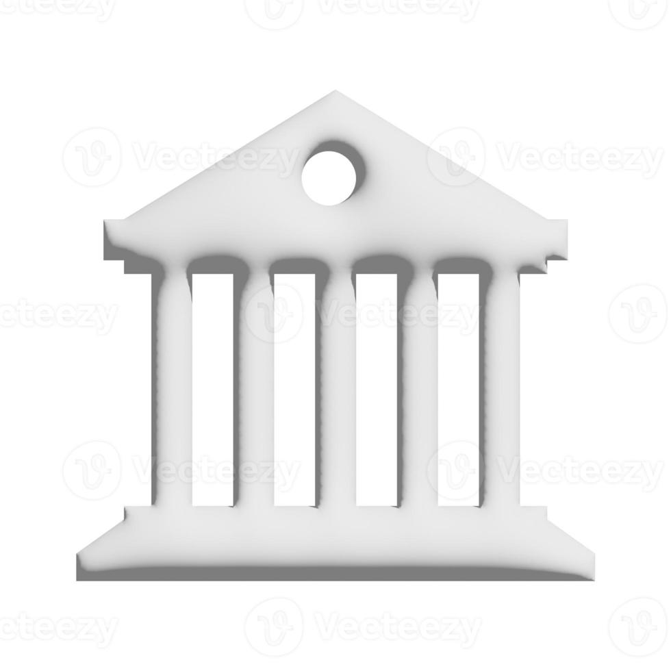 museum icon 3d design for application and website presentation photo