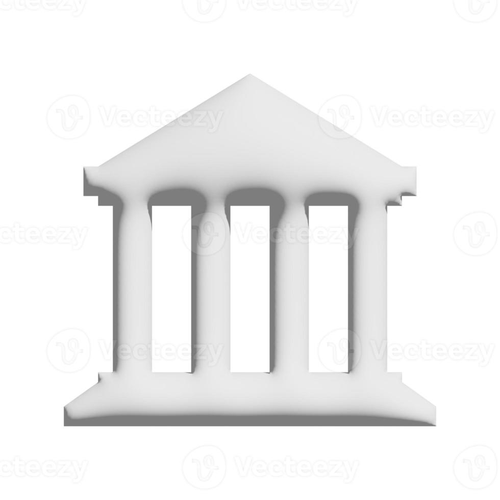 Mansion icon 3d design for application and website presentation photo