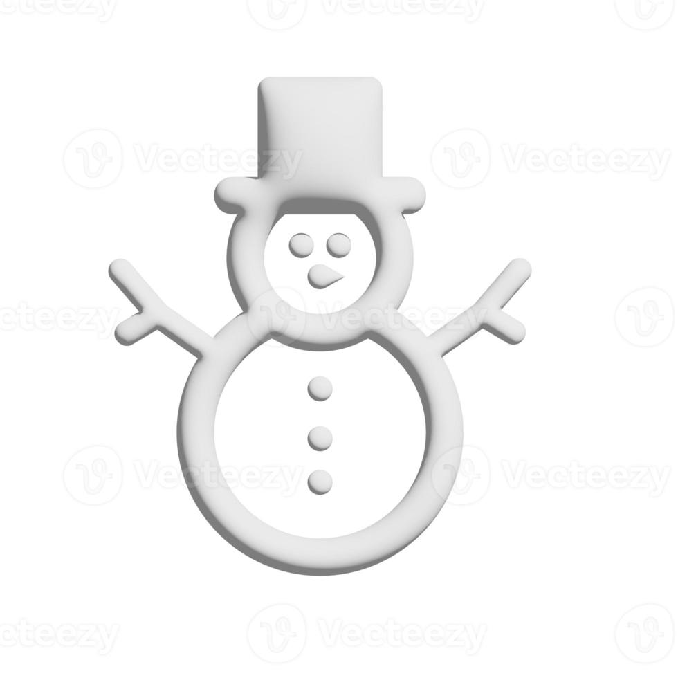 Snow man icon 3d design for application and website presentation photo