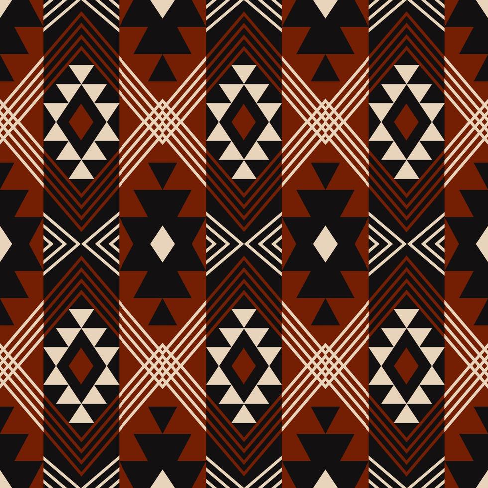 Ethnic geometric pattern. Southwest aztec geometric shape with line stripes seamless pattern background. Use for ethnic fabric, textile, interior decoration elements, upholstery, wrapping. vector