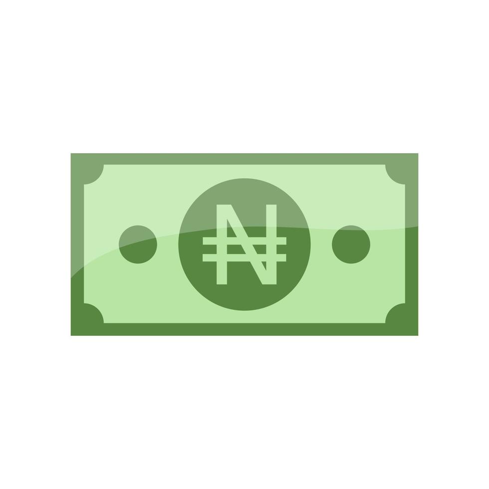 Nigeria currency symbol banknote icon. vector
