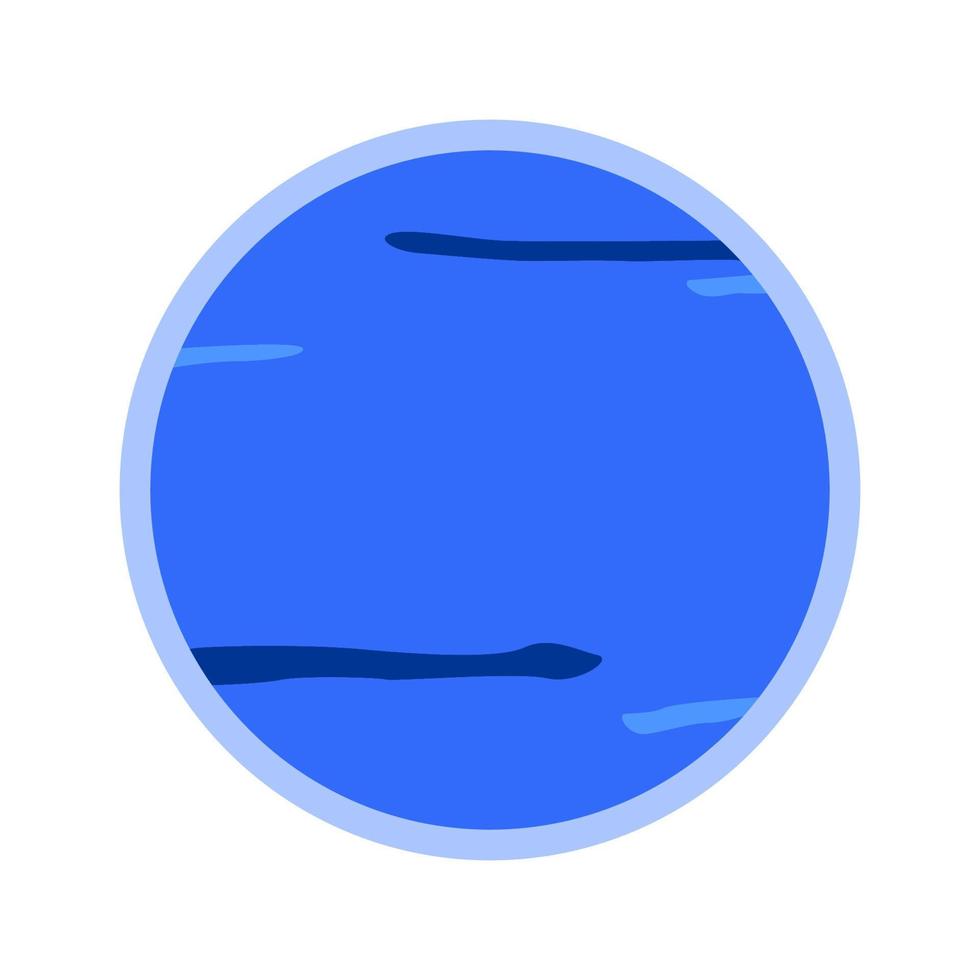 Neptune icon, Cute icon about planets. vector