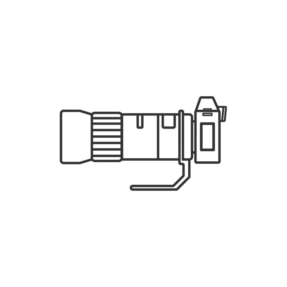 Camera with lens icon, Side view of Camera,Flat design. vector