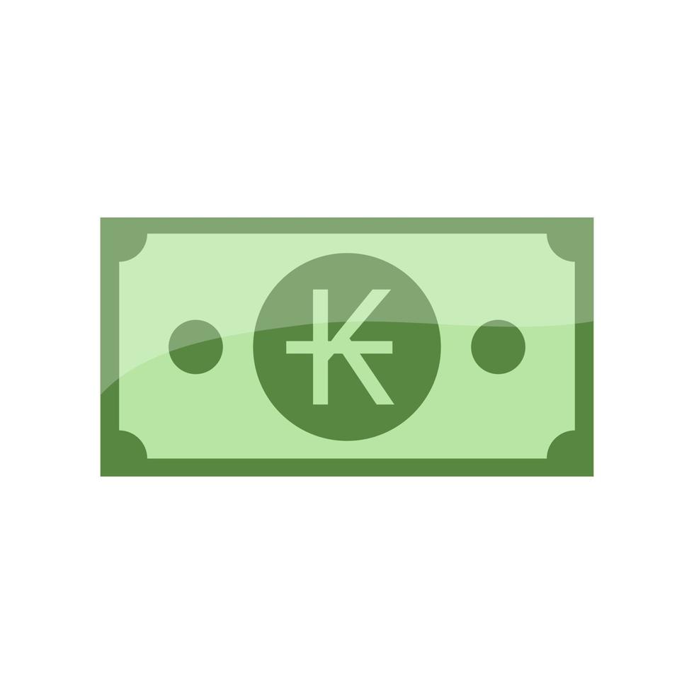 Lao kip currency symbol banknote icon. vector