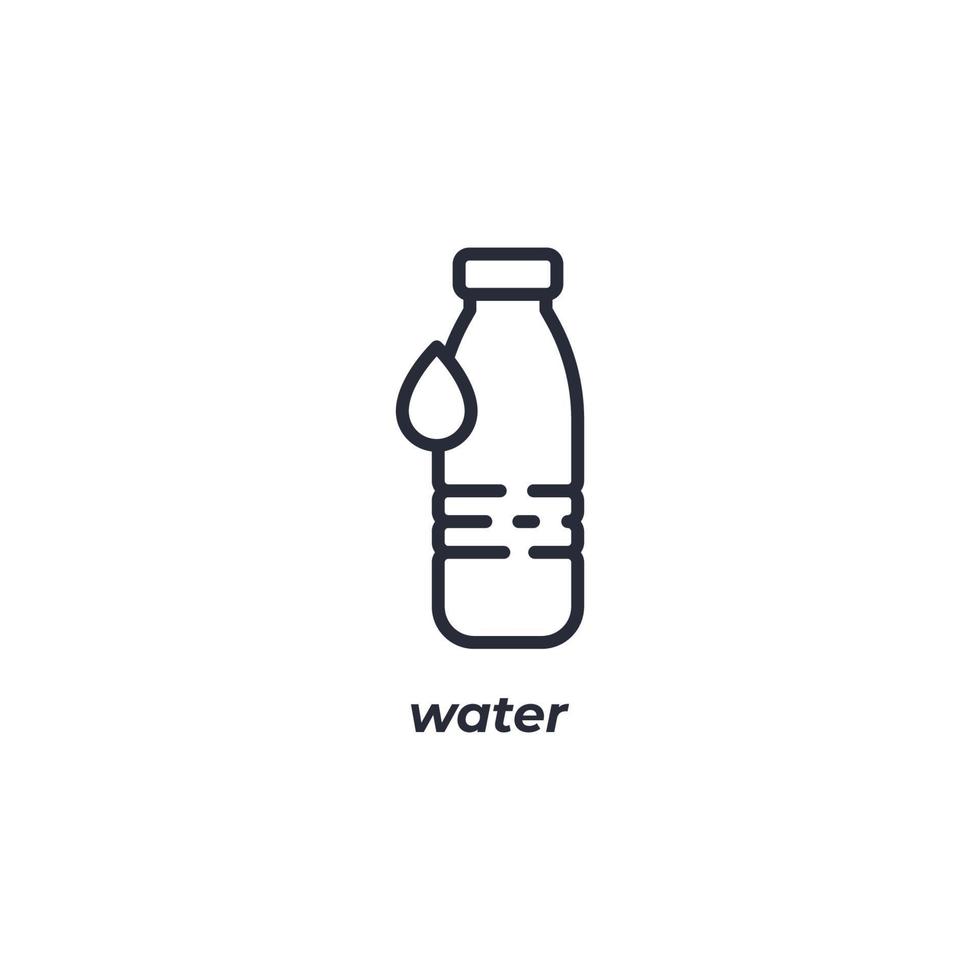 water line icon. linear style sign for mobile concept and web design. Outline vector icon. Symbol, logo illustration. Vector graphics