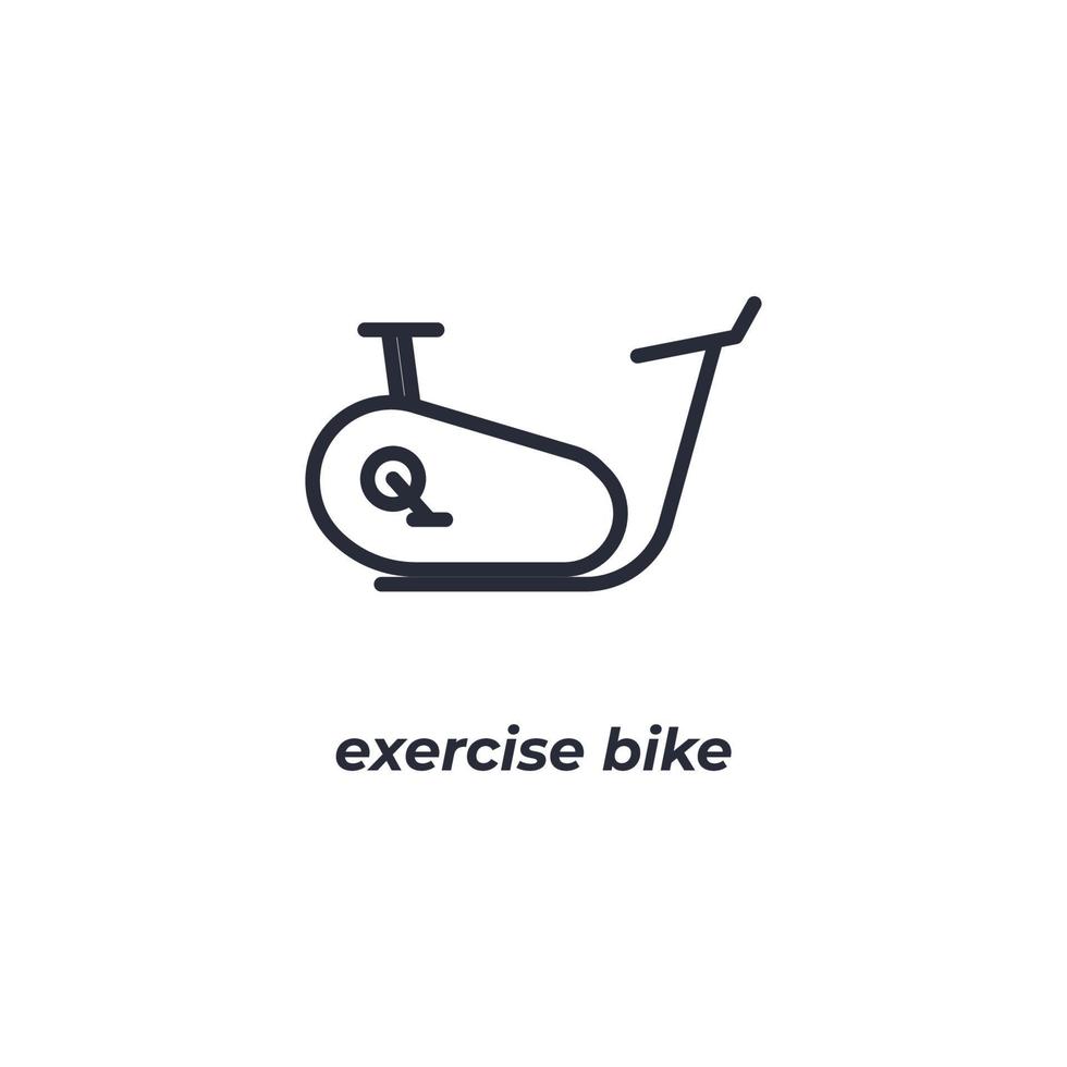 icono de línea de bicicleta de ejercicio. signo de estilo lineal para concepto móvil y diseño web. icono de vector de contorno. símbolo, ilustración de logotipo. gráficos vectoriales