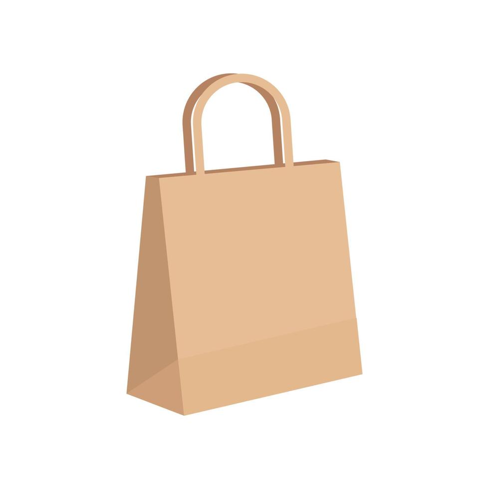 Paper bag vector flat design