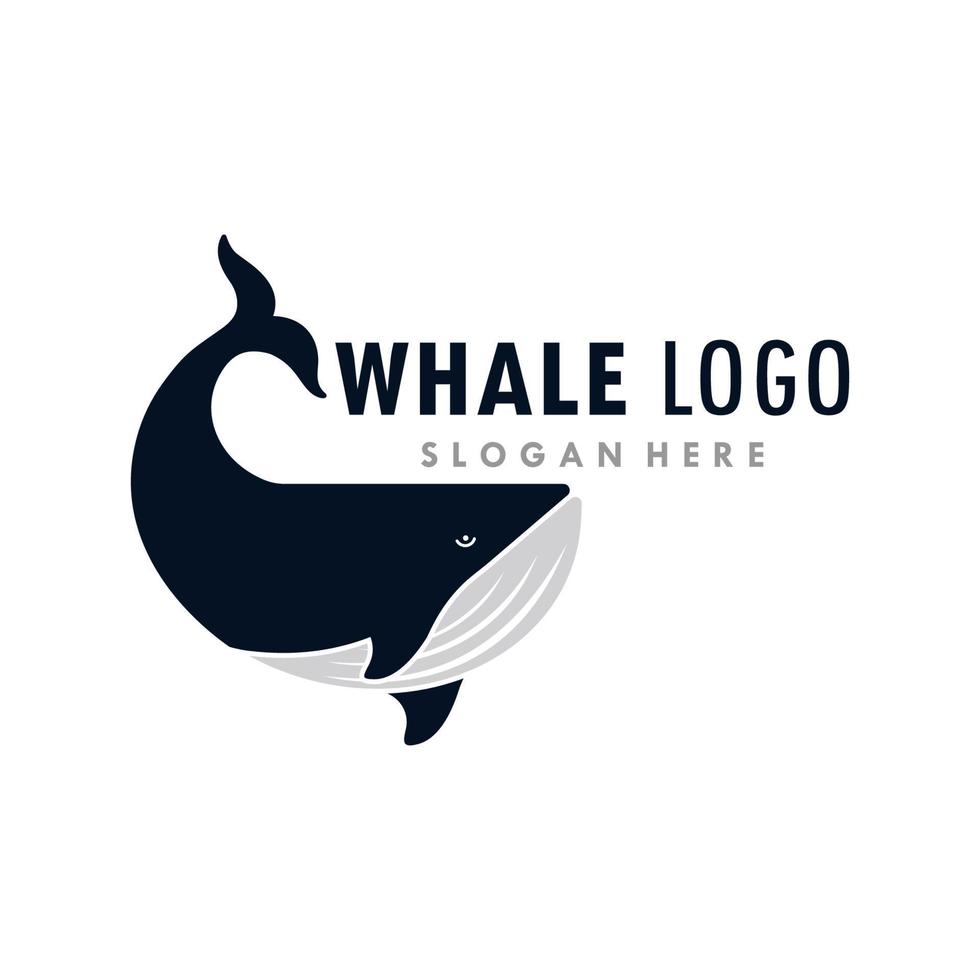 Whale Logo and Icon Vector Template