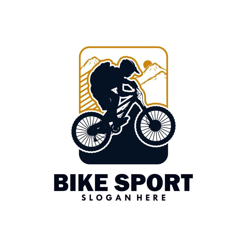 Ilustración de logotipo de bicicleta aislado en fondo blanco. vector