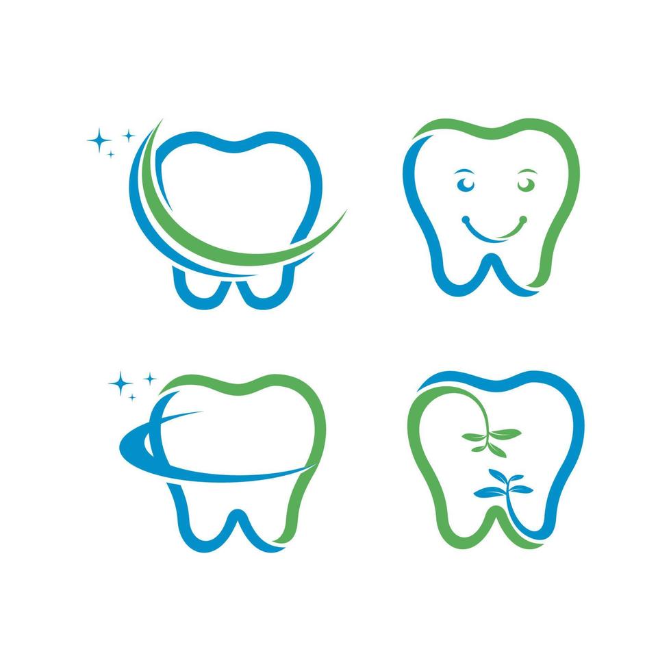 Set of Dental logo Template vector illustration icon design