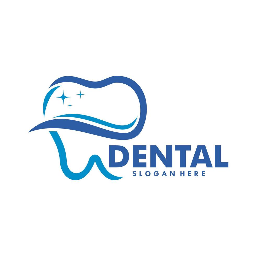 Diseño de icono de ilustración de vector de plantilla de logotipo dental