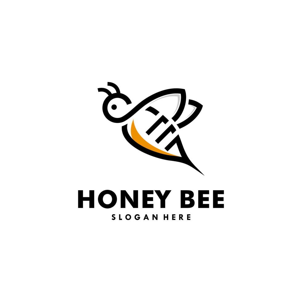 honey bee concepts logo design template vector