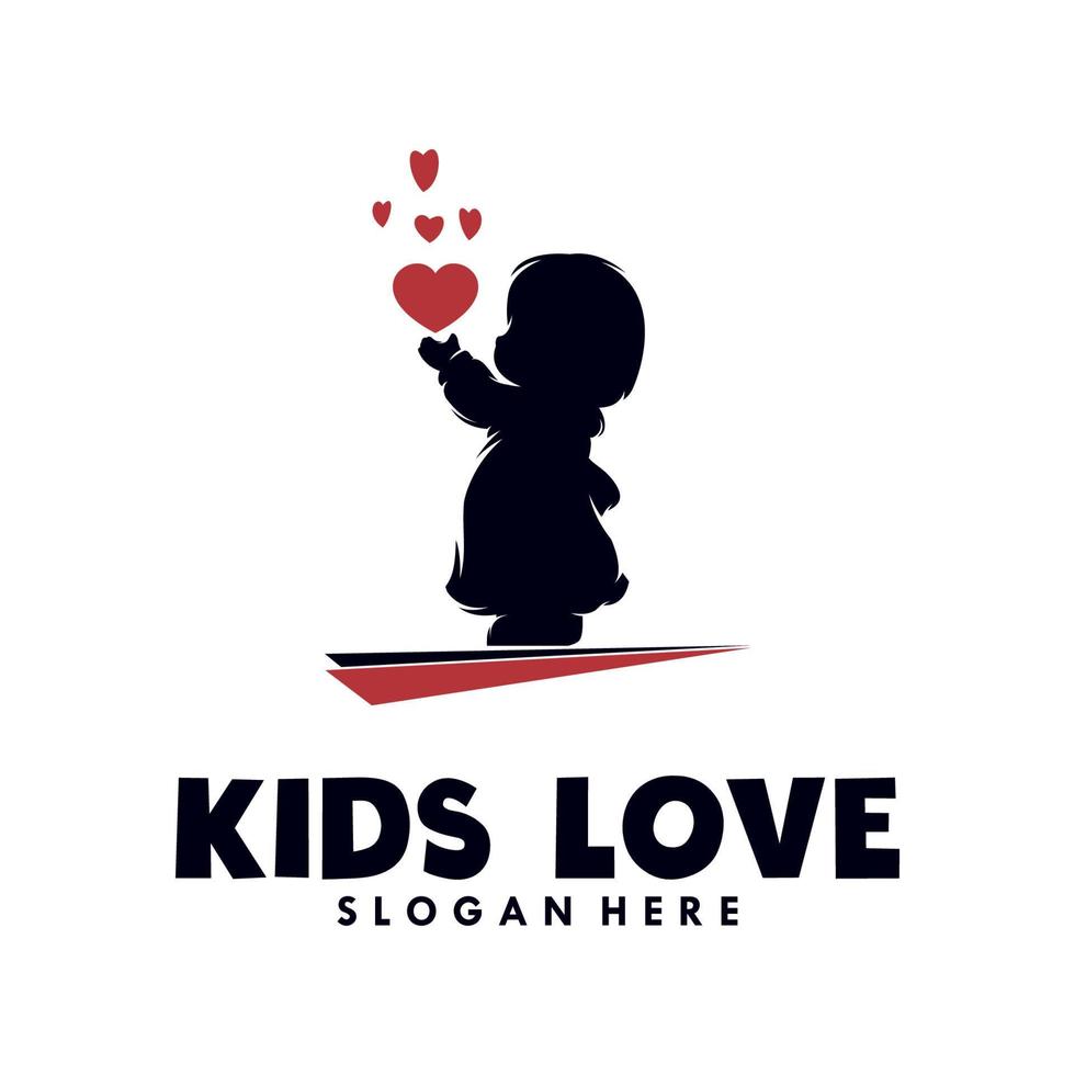 kids love Logo Design template vector