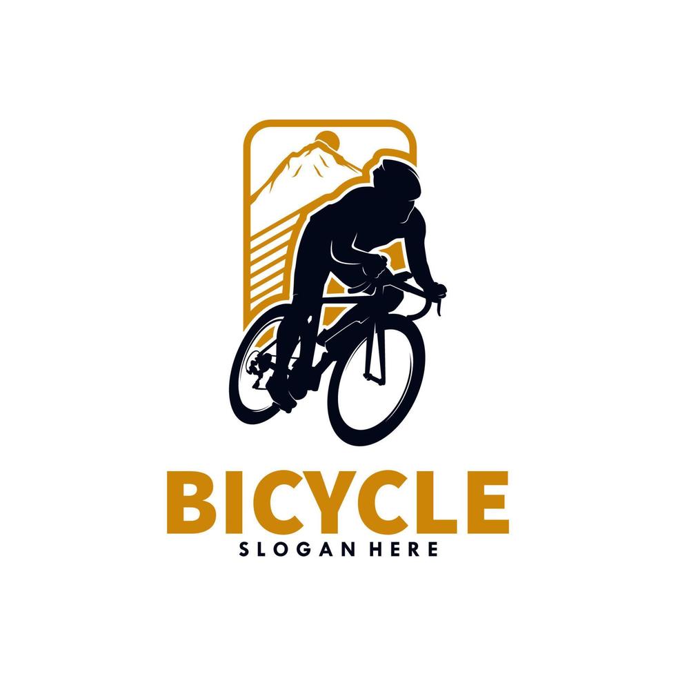 bike logo illustration isolated in white background vector