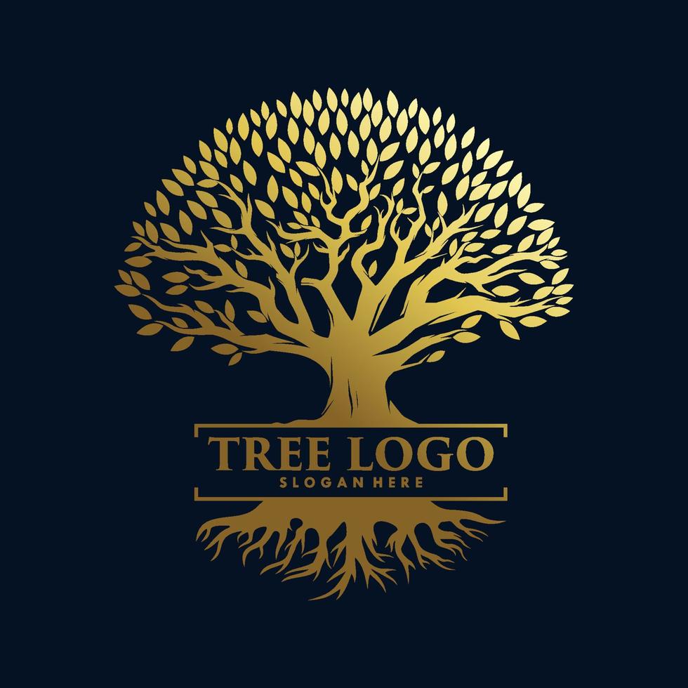 inspiración del diseño del logotipo de la raíz del árbol vector