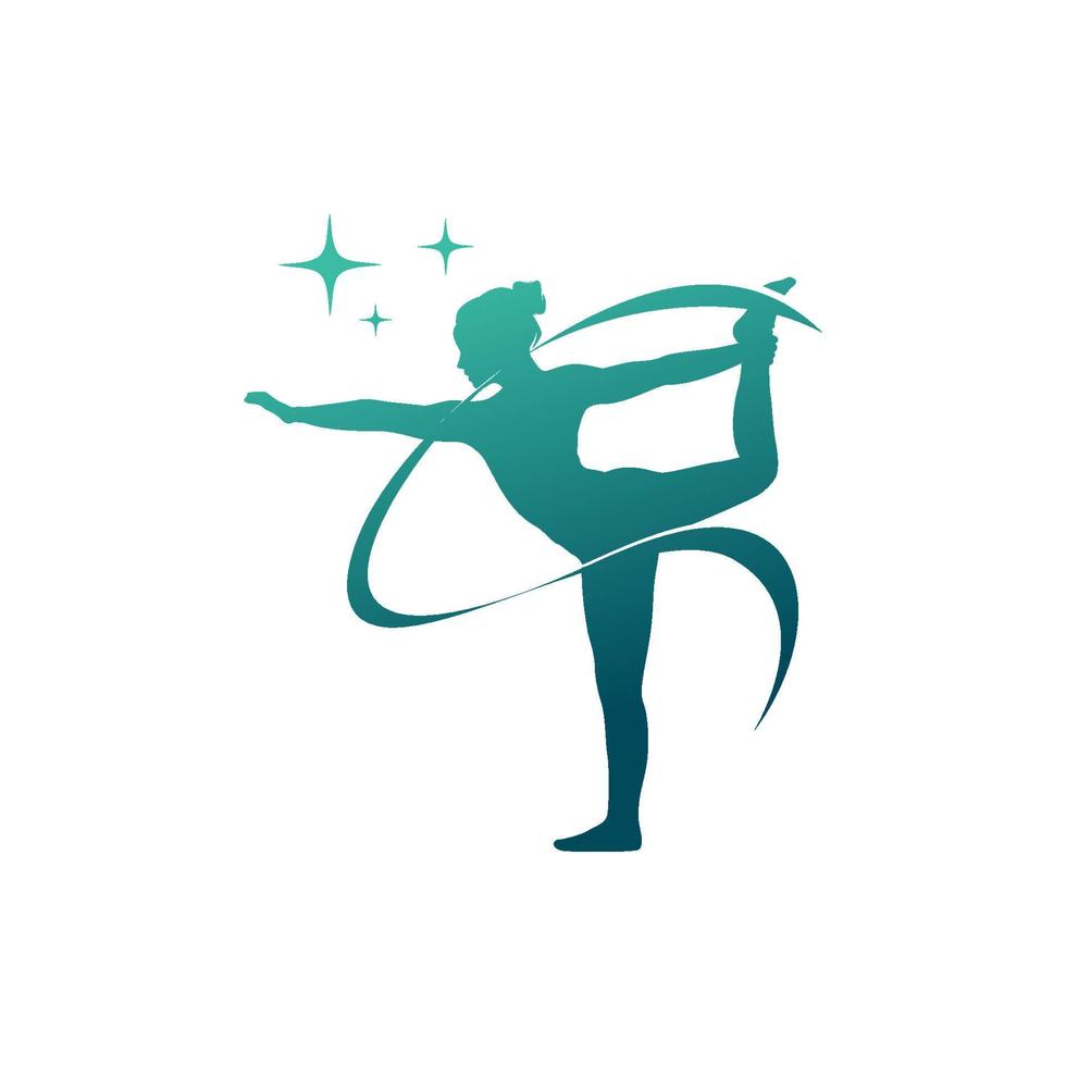 diseño de plantilla de logotipo de ilustración de yoga vector