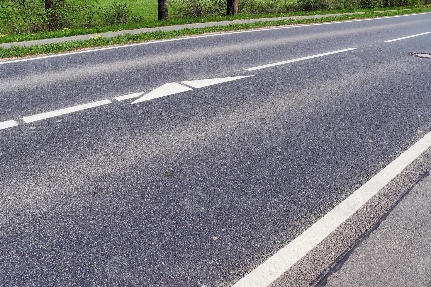 Beautiful view on countryside roads with fields and trees in northern europe photo