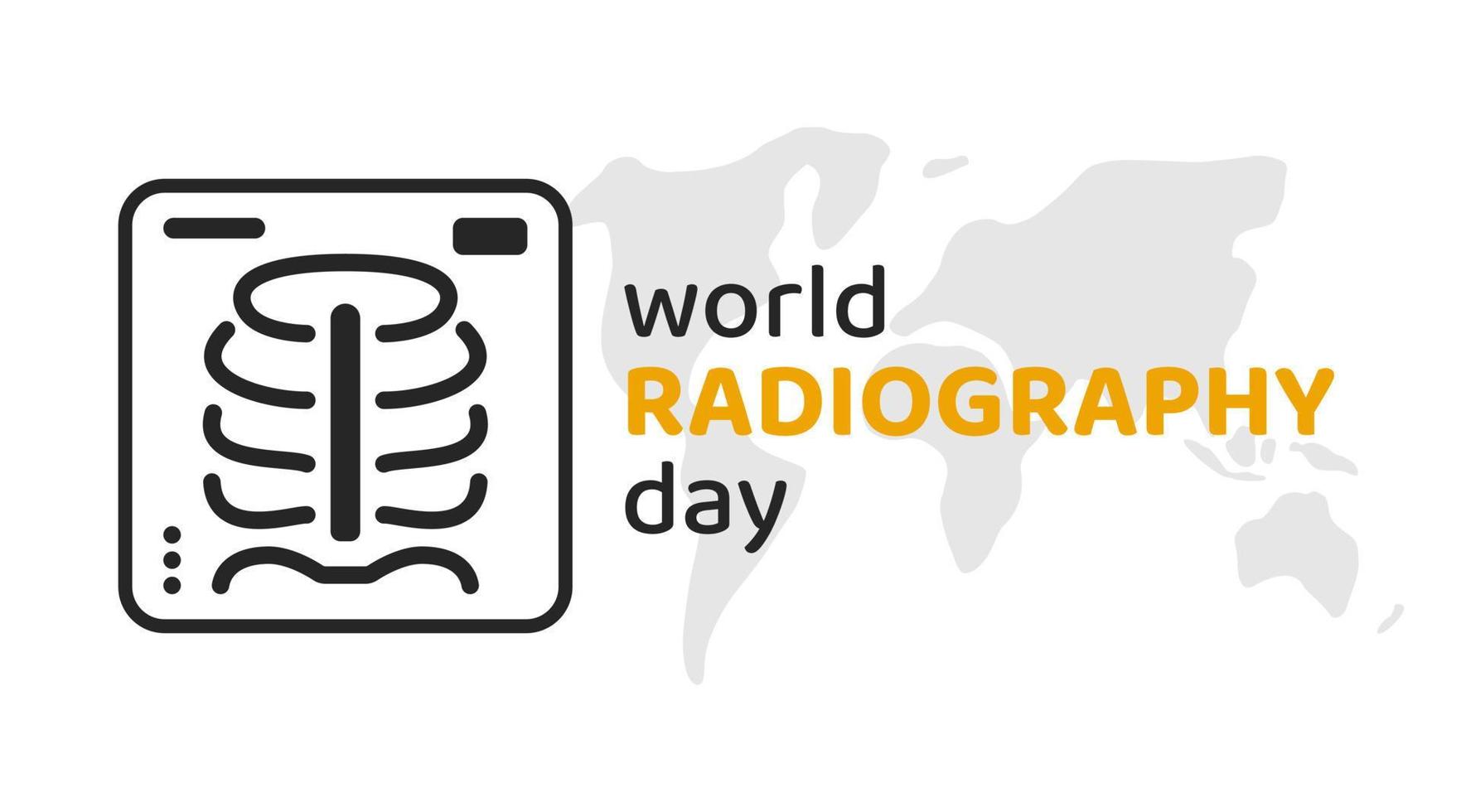 Flat World Radiography Day Concept vector