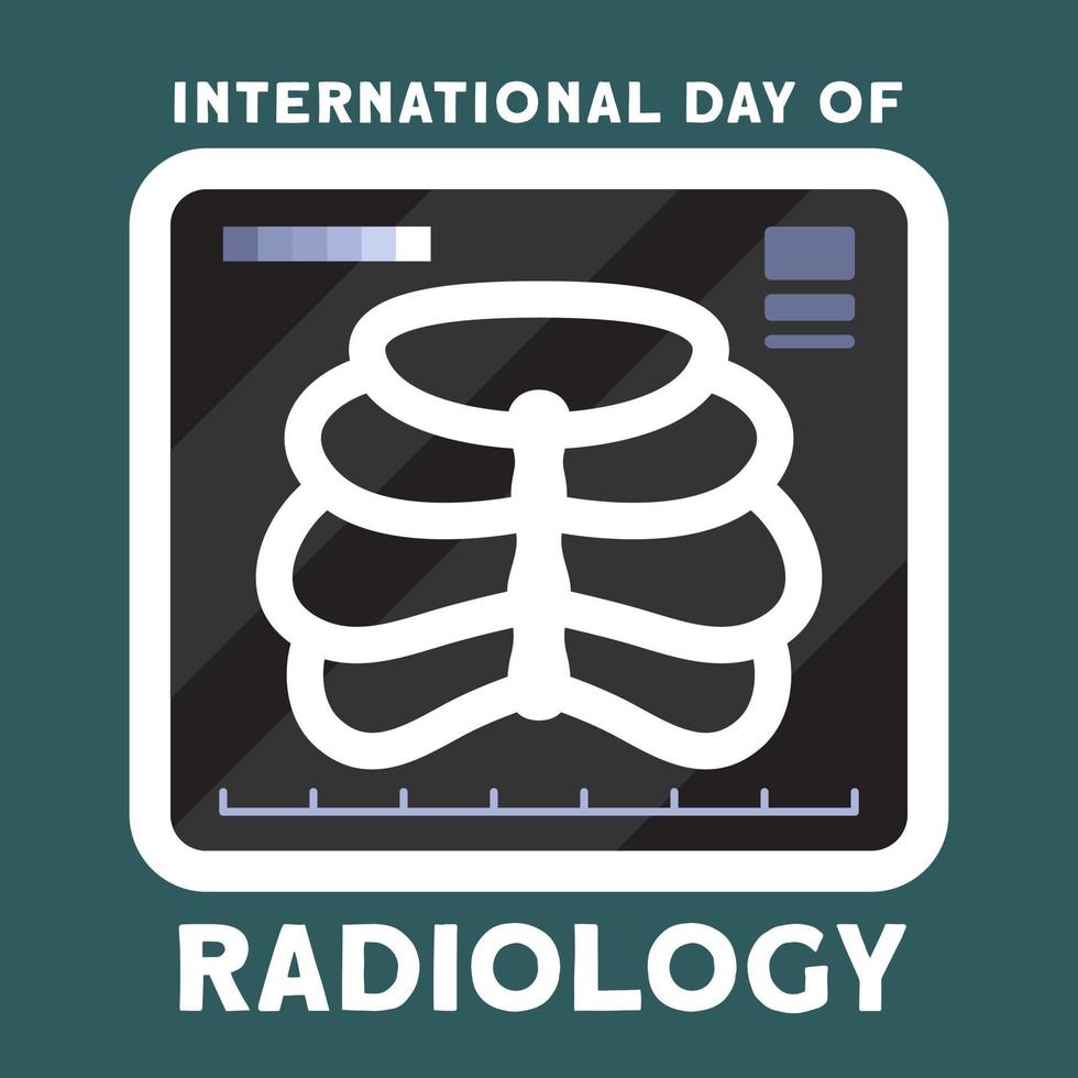 ilustración plana del día internacional de la radiología vector