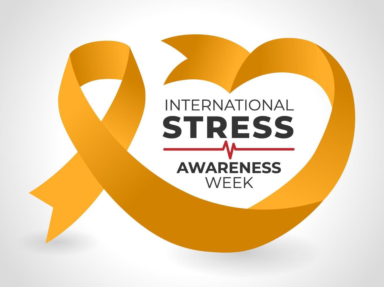 cartel de la semana internacional de concientización sobre el estrés vector