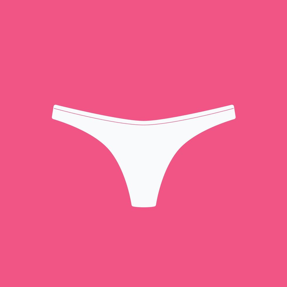 An abstract sign of Female underwear. Isolated Vector Illustration.
