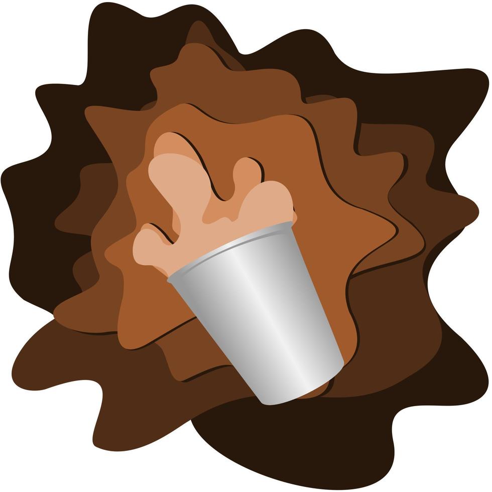 illustration of coffee cup spilled on the floor suitable for background vector