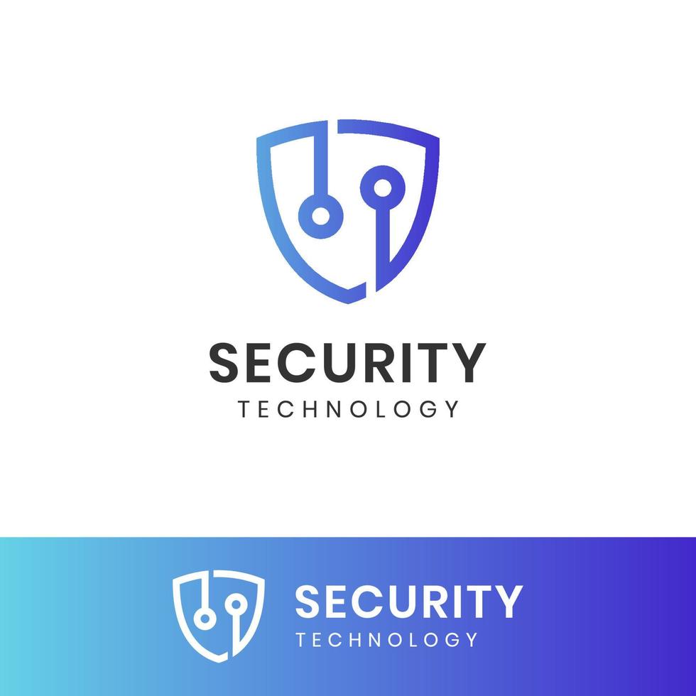 cyber defense shield logo for internet data security design vector