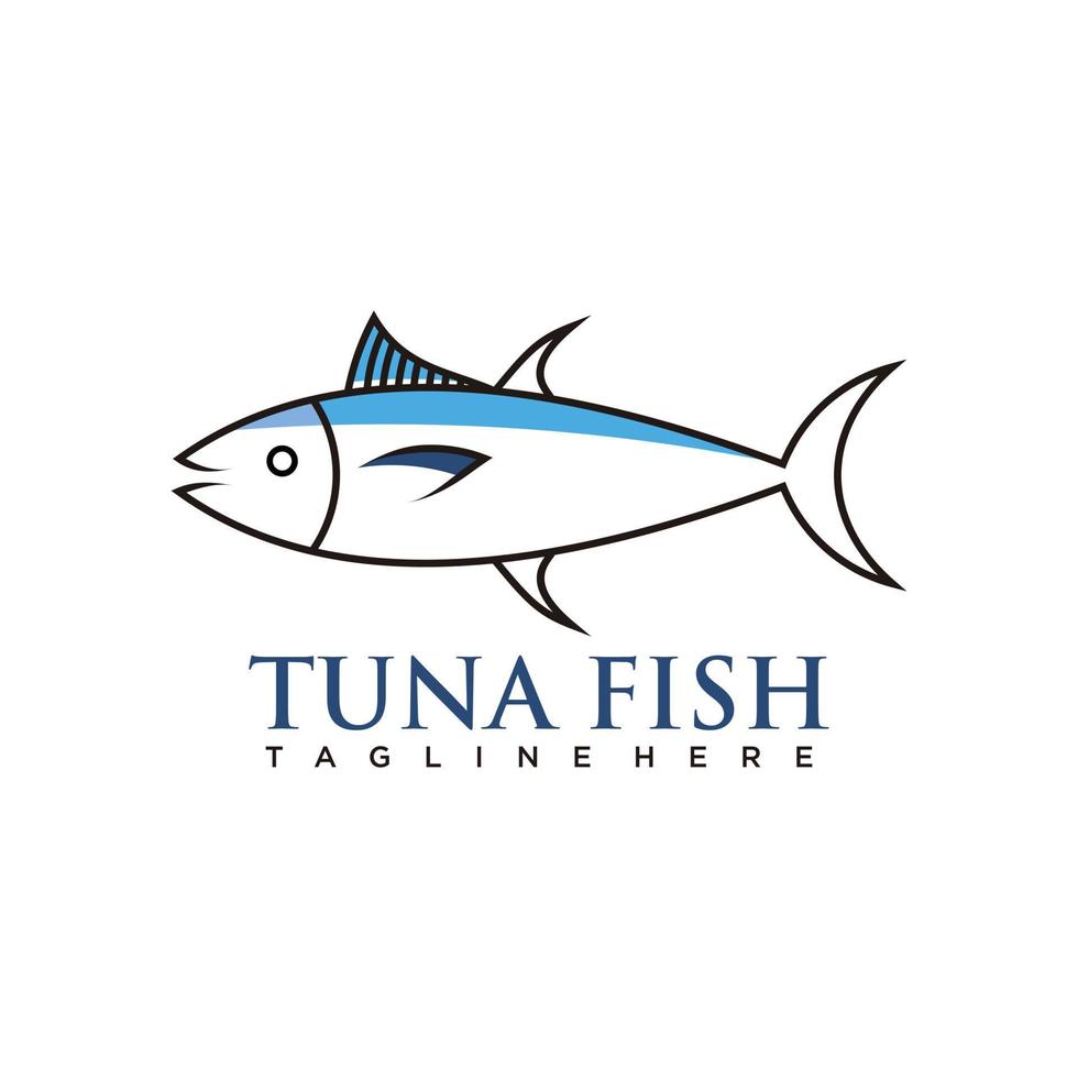 Tuna fish logo icon desain template vector