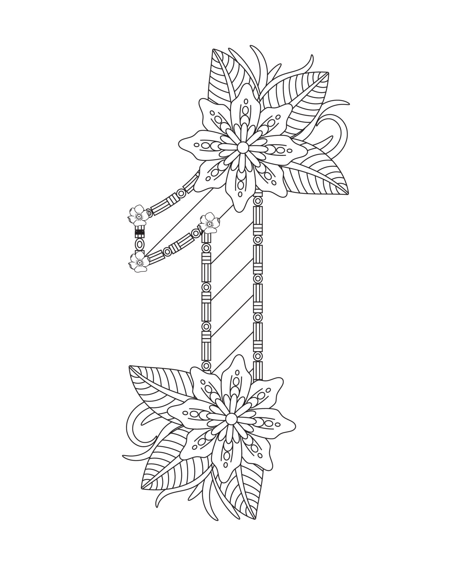 number-coloring-page-with-floral-style-123-coloring-page-number-1