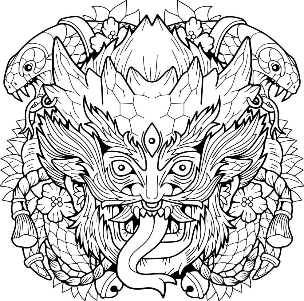japanese demon oni vector