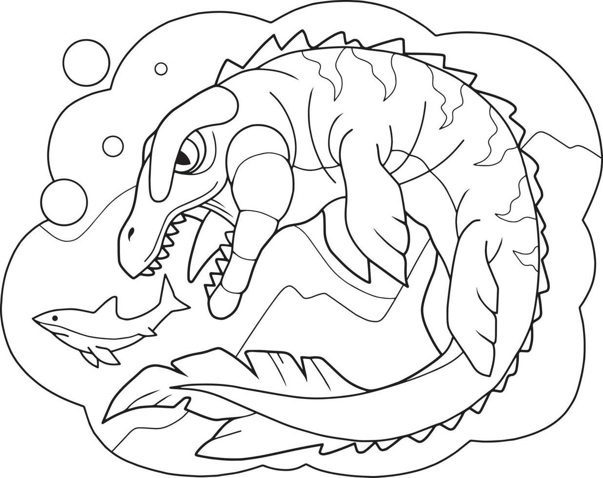 prehistoric dinosaur mosasaurus vector