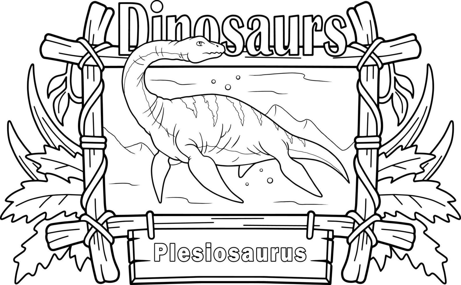 plesiosaurio dinosaurio prehistórico vector