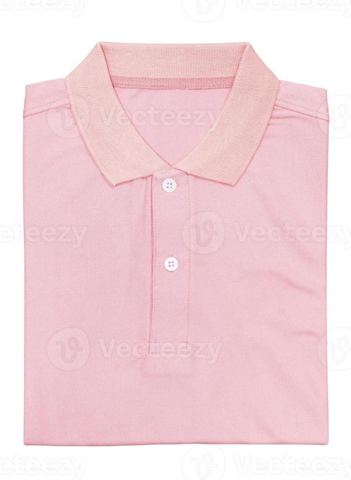 Mockup pink color T-Shirt isolated on white background with clipping path photo
