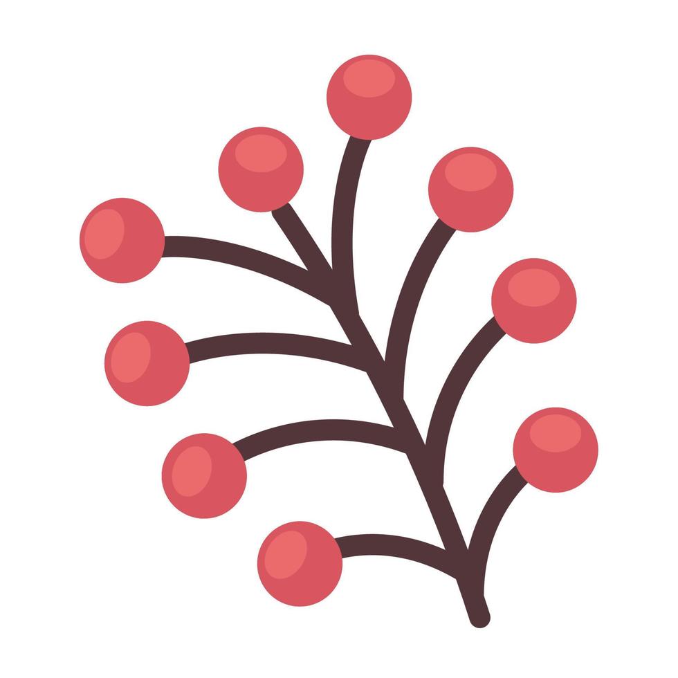 branch with red seeds vector