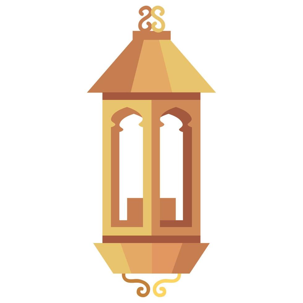 decorative golden lantern vector