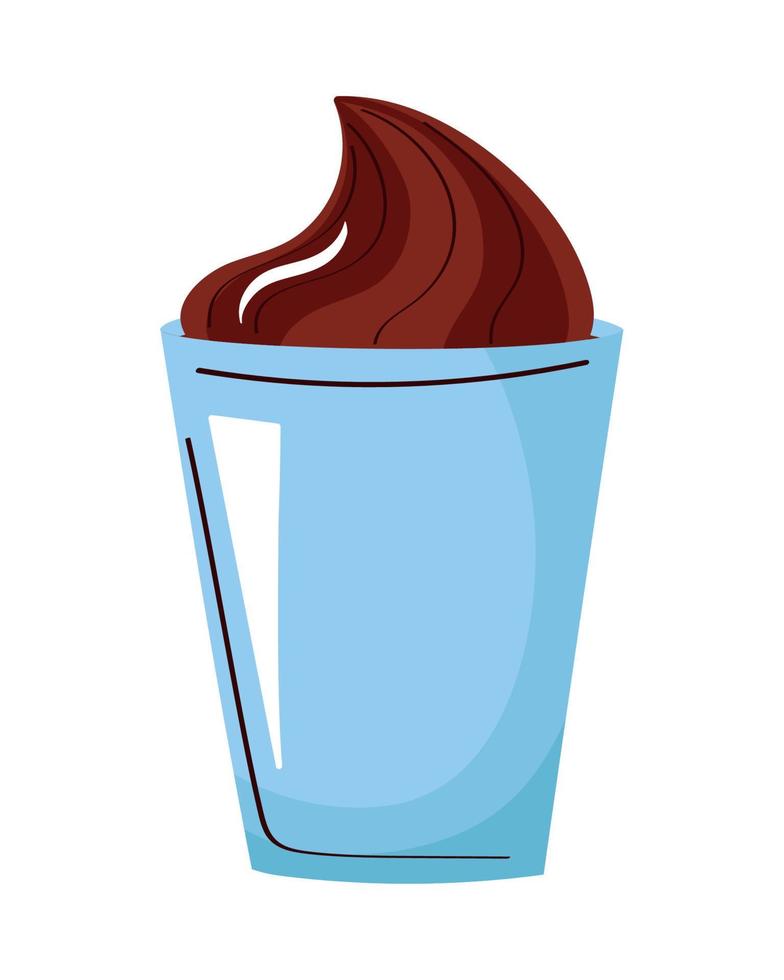 iced coffee in pot vector