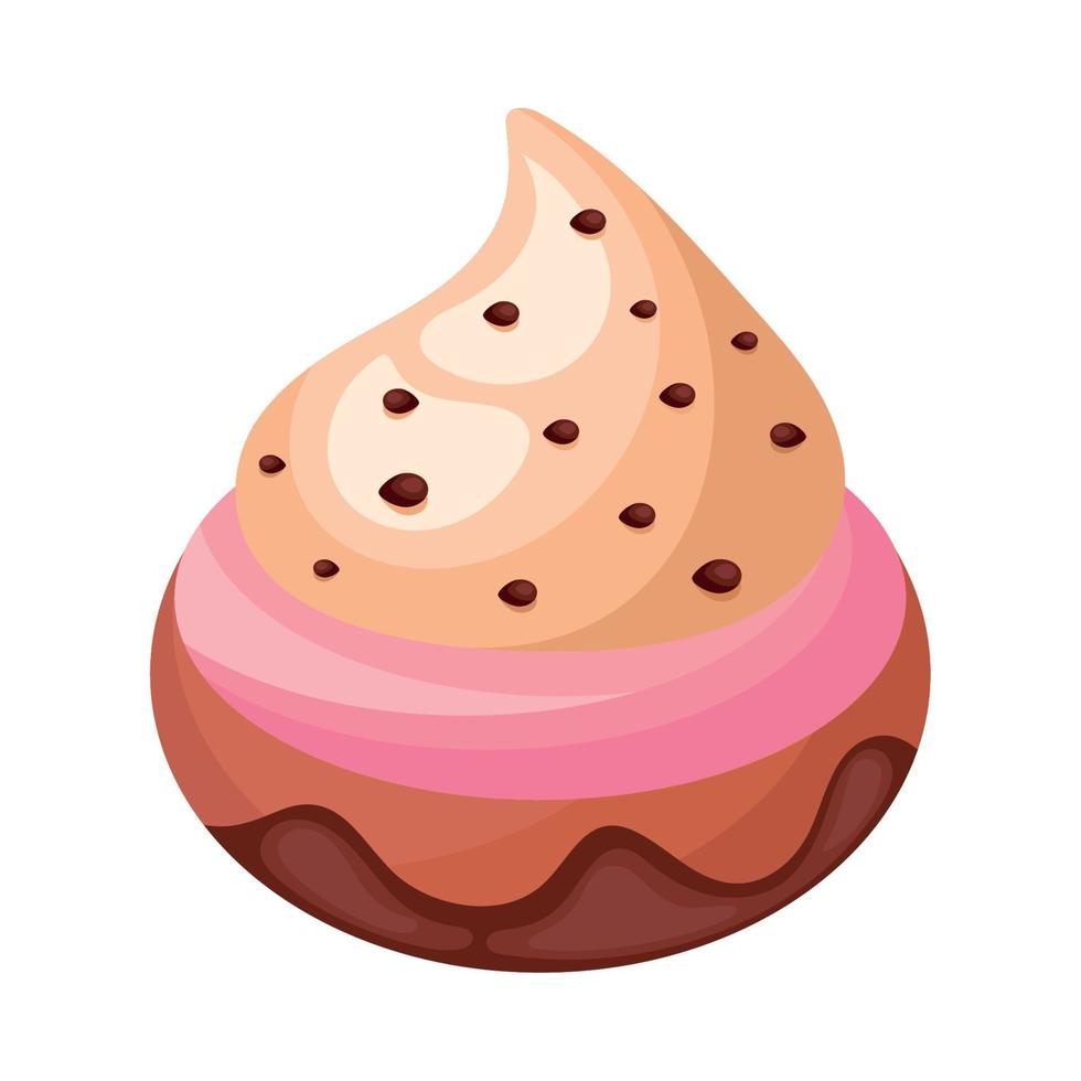 sweet muffin dessert product vector