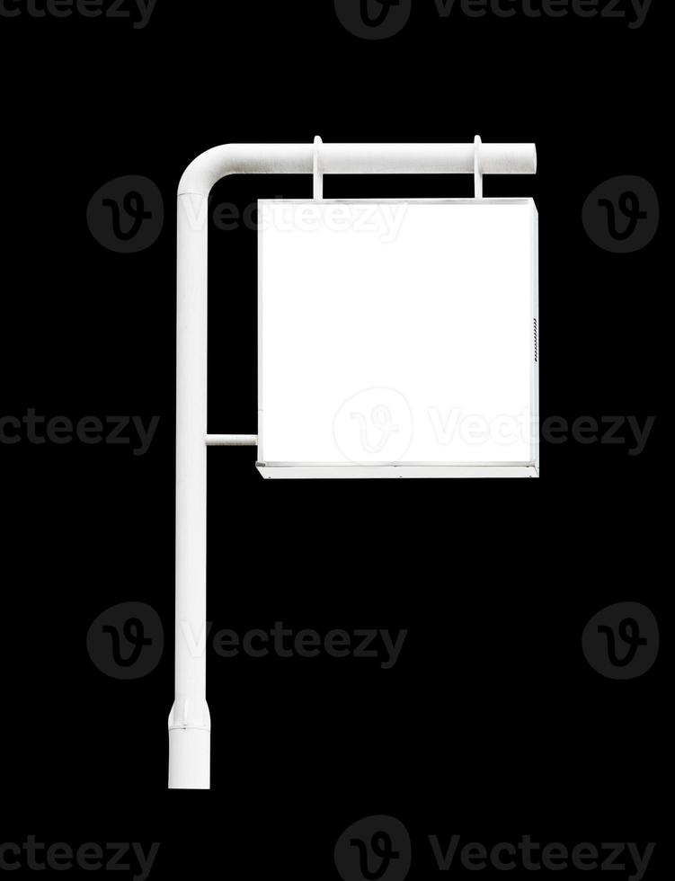 Mock up pole billboard isolated on black background with clipping path photo