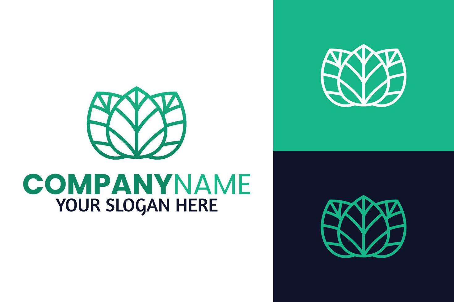 ilustración vectorial de diseño de logotipo de hoja moderna creativa. utilizable para logotipos comerciales y de marca. elemento de plantilla de diseño de logotipo de vector plano.