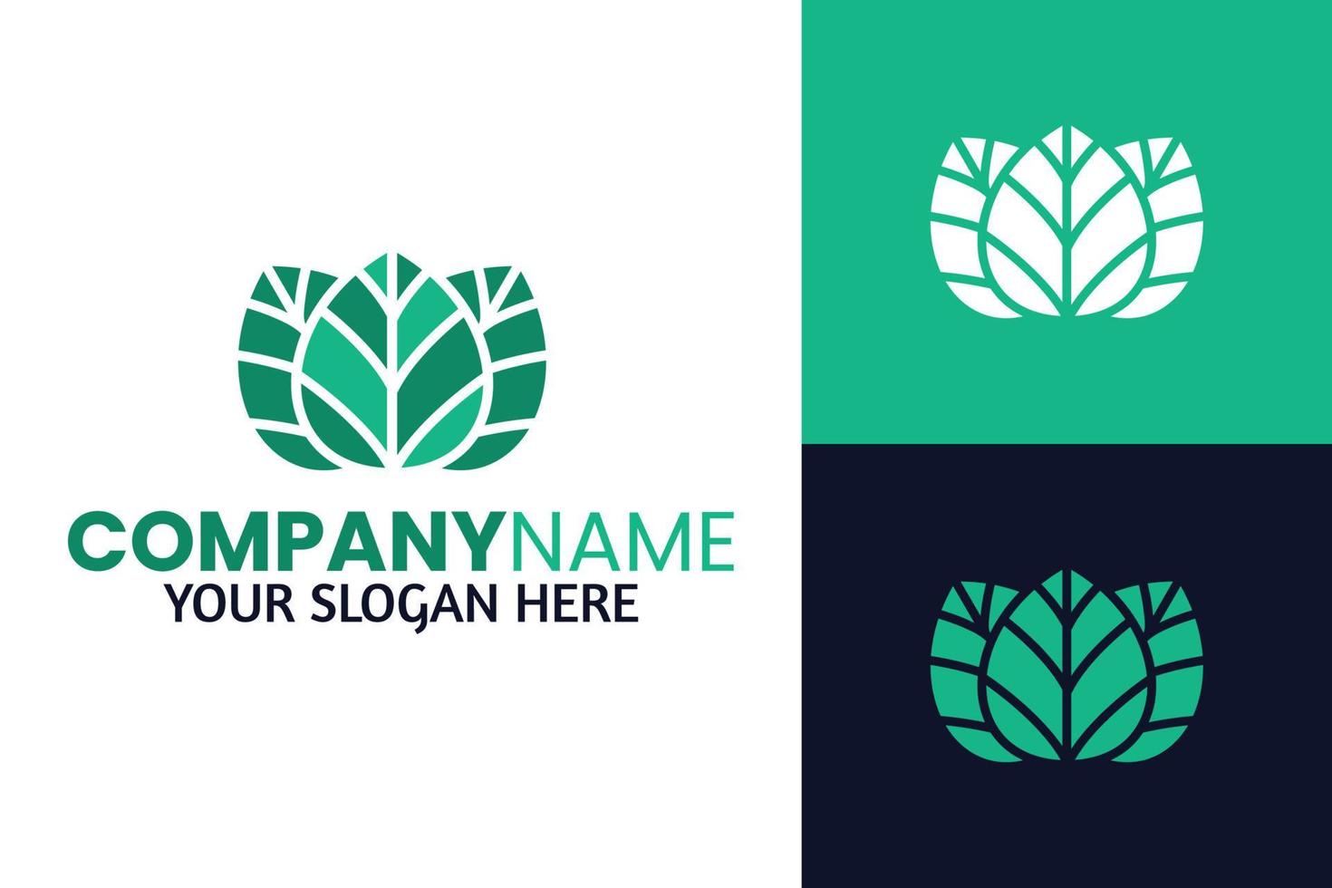 ilustración vectorial de diseño de logotipo de hoja moderna creativa. utilizable para logotipos comerciales y de marca. elemento de plantilla de diseño de logotipo de vector plano.