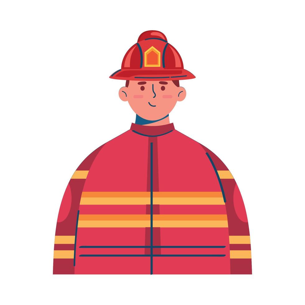 firefighter professional hero vector