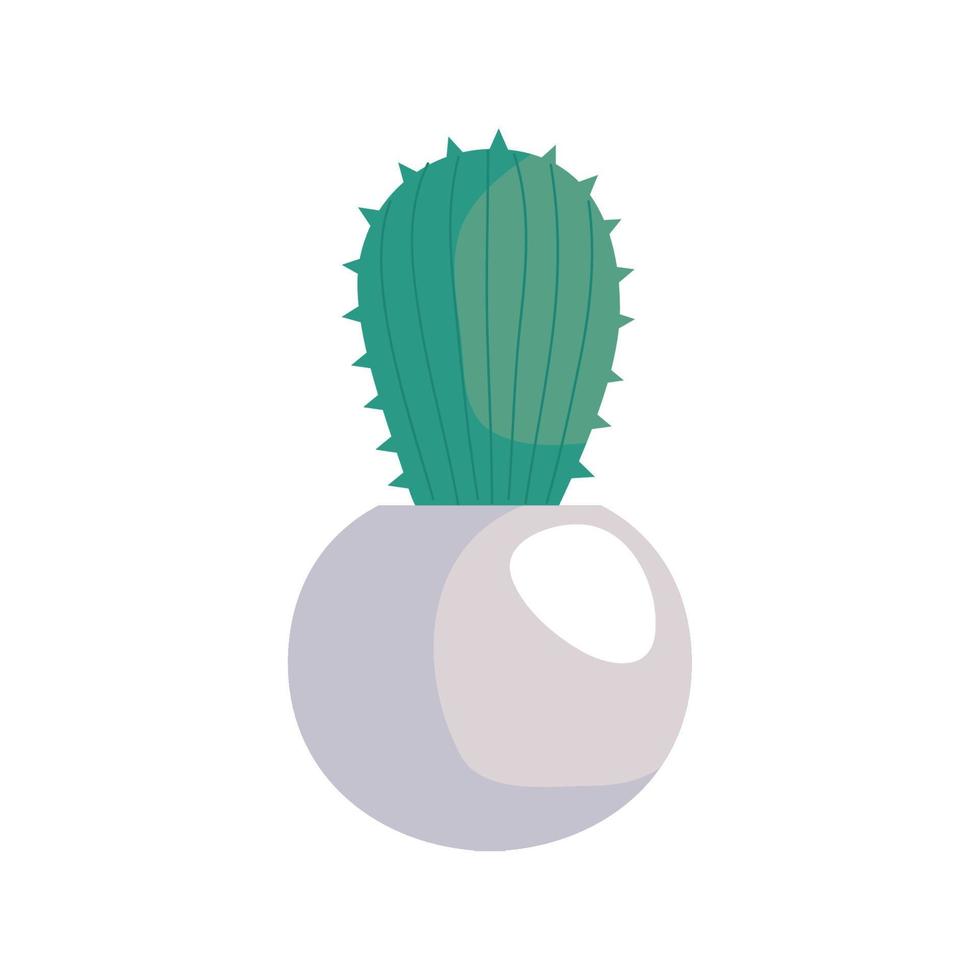 cactus en maceta de cerámica vector