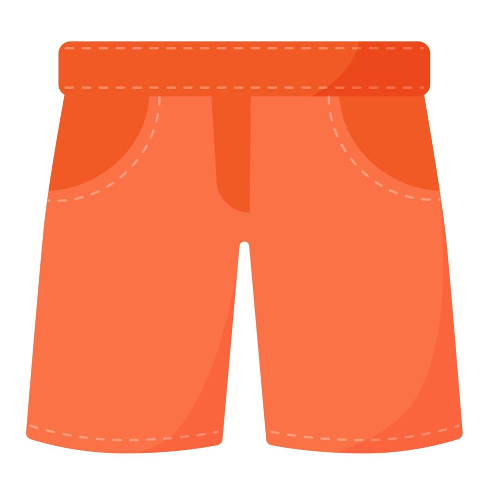 Player uniform, orange shorts. Archery sport equipment. Summer games. vector