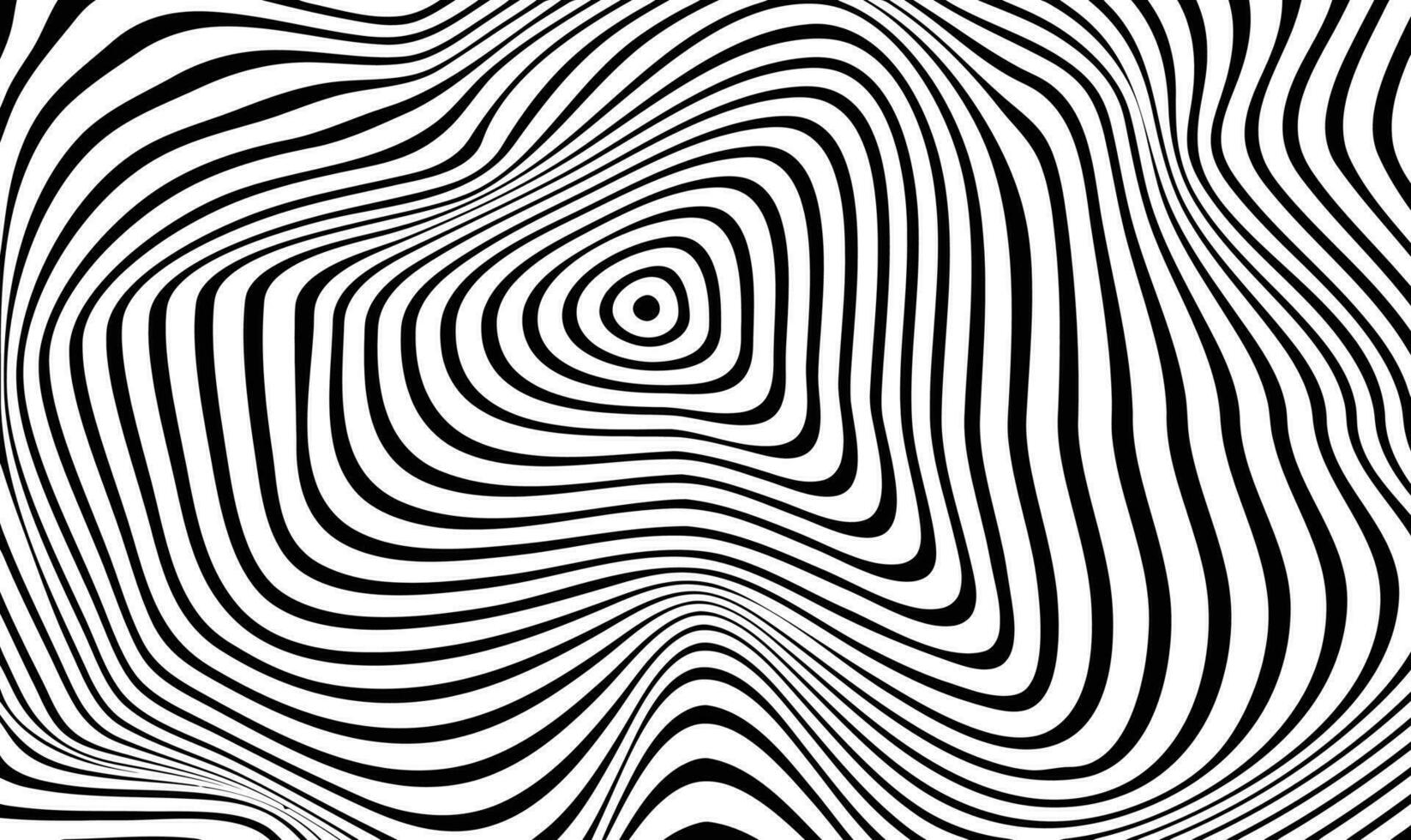 Abstract Minimal curvy lines zigzag pattern with topographic wavy background vector