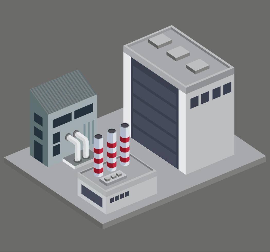 industrial place isometric style vector