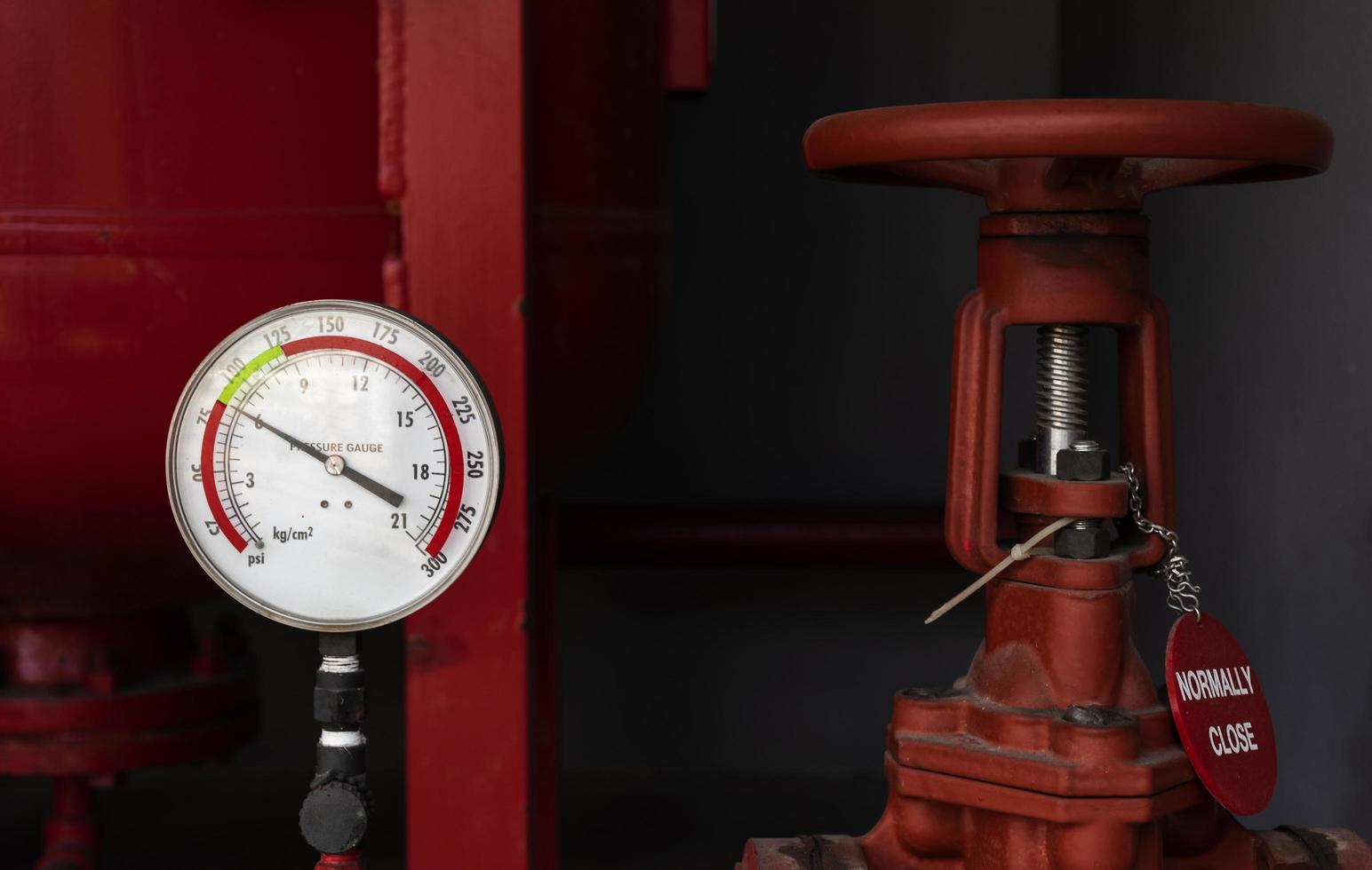 Pressure gauge for fire suppression system photo