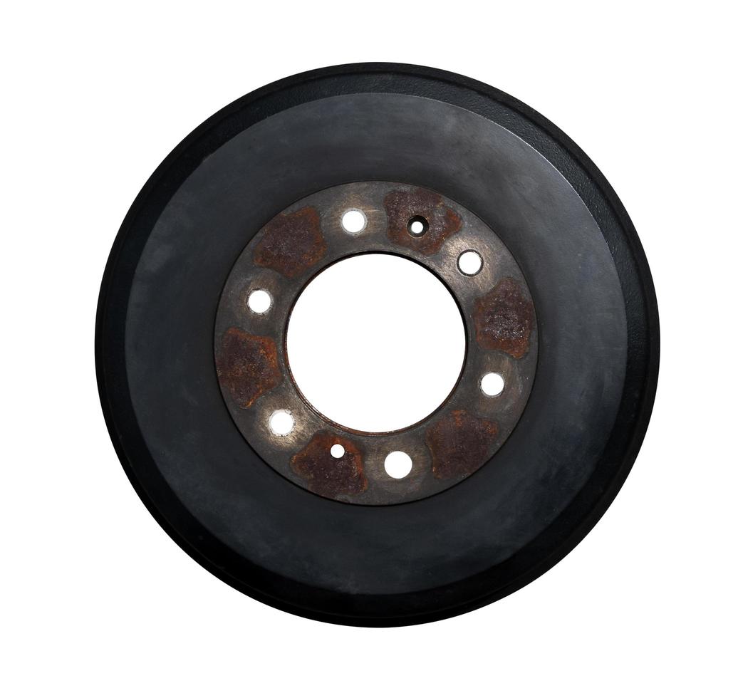 Drum brake car isolated on white background with clipping path photo