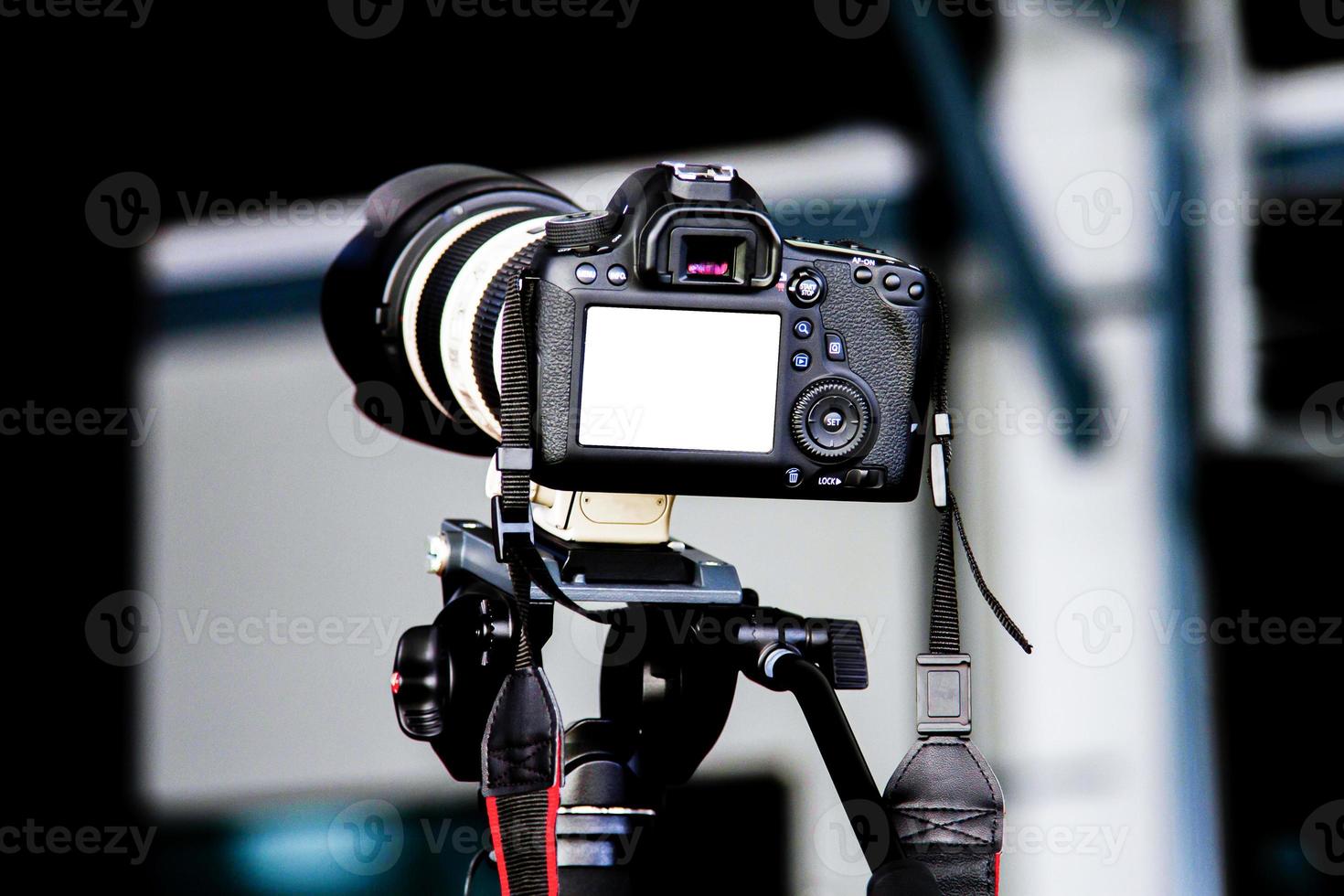 White screen rear view of camera with clipping path photo